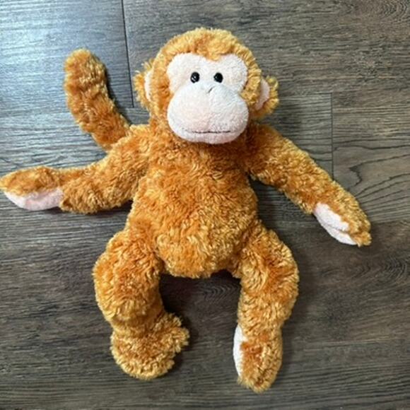 2004 Ty Beanie Buddies FUMBLES Monkey Golden Floppy Stuffed Plush 15" Tysilk Toy - Picture 8 of 12
